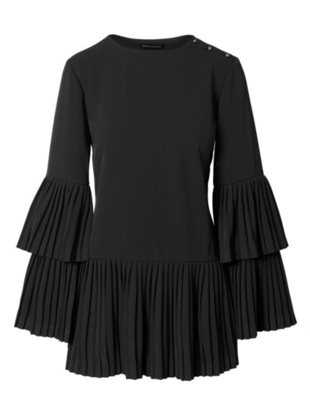 Banana Republic Olivia Palermo Bell Sleeve Blouse size Small Black
